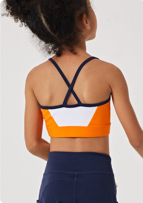 Fighting Girl Kids Collection Contrast Yoga Fitness Shorts