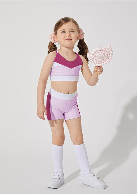 Fighting Girl Kids Collection Yoga Fitness Contrast Sports Shorts