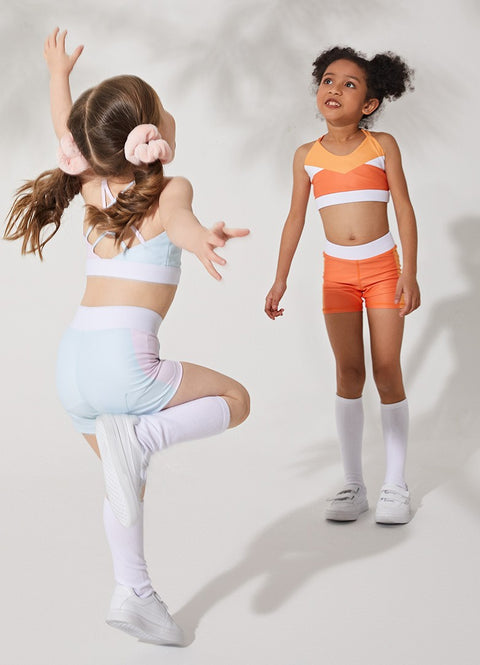 Fighting Girl Kids collection Yoga Fitness Contrast Sports Top