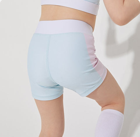 Fighting Girl Kids Collection Yoga Fitness Contrast Sports Shorts