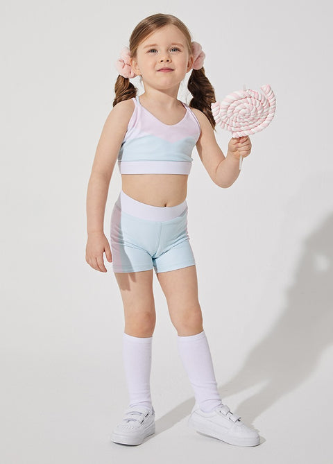 Fighting Girl Kids Collection Yoga Fitness Contrast Sports Shorts