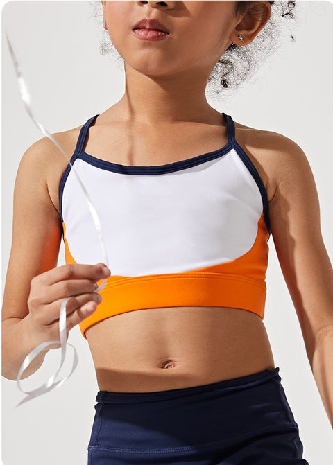 Fighting Girl Kids Collection Contrast Yoga Fitness Shorts