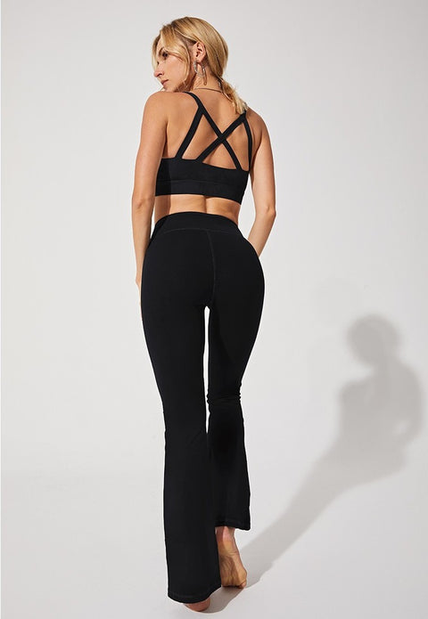 Women's High-Waist Hip Lifting Flared Yoga Pants