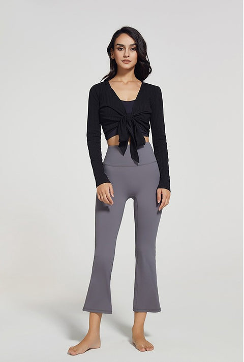 Women's High-waist Wide-leg Nude Flared Yoga Pants