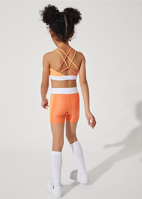 Fighting Girl Kids Collection Yoga Fitness Contrast Sports Shorts