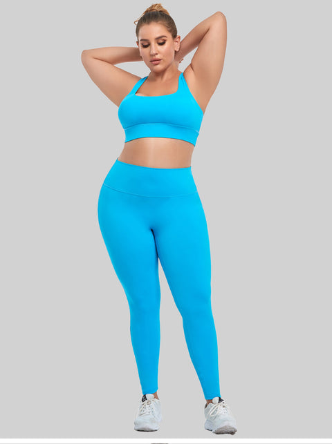 Plus size two-piece Women's High-intensity sportswear Fitness Pants