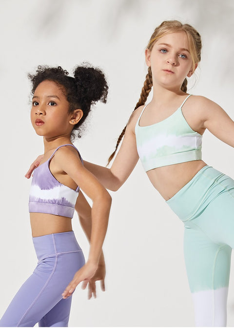 Fighting Girl Kids Collection Tie Dye Wide Leg Fitness Yoga Pants