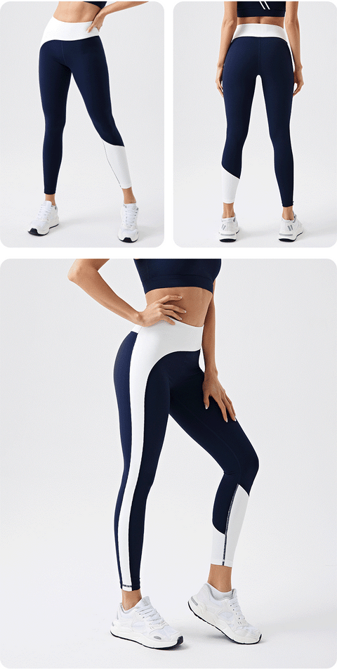 NEW Women's Hip-Lifting Contrast Running Sports Pants