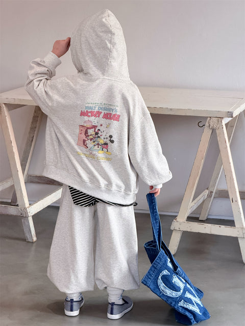 2026 NEW Kids' Hooded Sweatshirt & Jogger Set with Cartoon Print