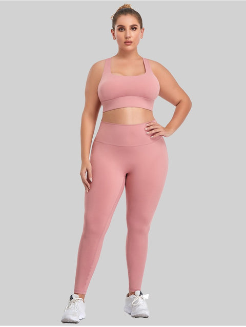 Plus size two-piece Women's High-intensity sportswear Fitness Pants