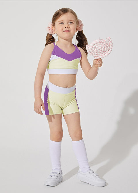 Fighting Girl Kids Collection Yoga Fitness Contrast Sports Shorts