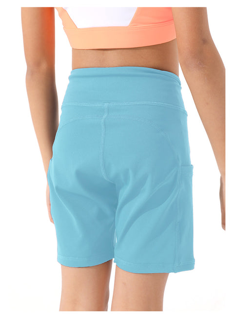 Fighting Girl Kids Collection Contrast Yoga Fitness Shorts