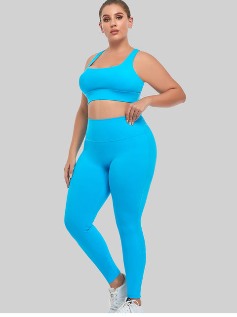 Plus size two-piece Women's High-intensity sportswear Fitness Pants