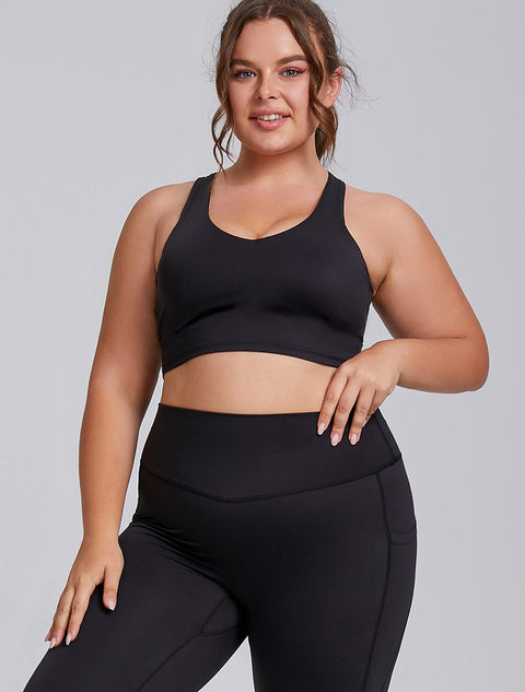 Plus size two-piece Women's high-end tight Sportswear Top