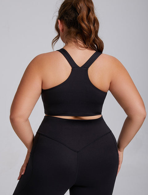 Plus size two-piece Women's high-end tight Sportswear Top