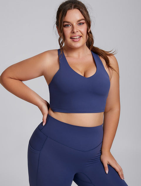 Plus size two-piece Women's high-end tight Sportswear Top