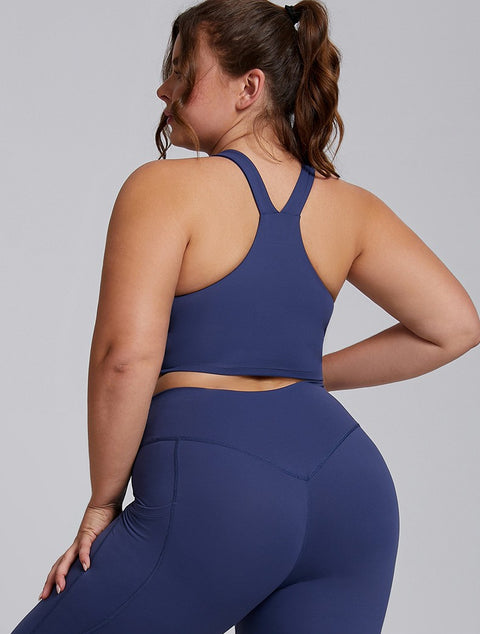Plus size two-piece Women's high-end tight Sportswear Top