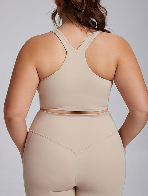 Plus size two-piece Women's high-end tight Sportswear Top