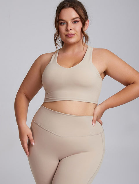 Plus size two-piece Women's high-end tight Sportswear Top