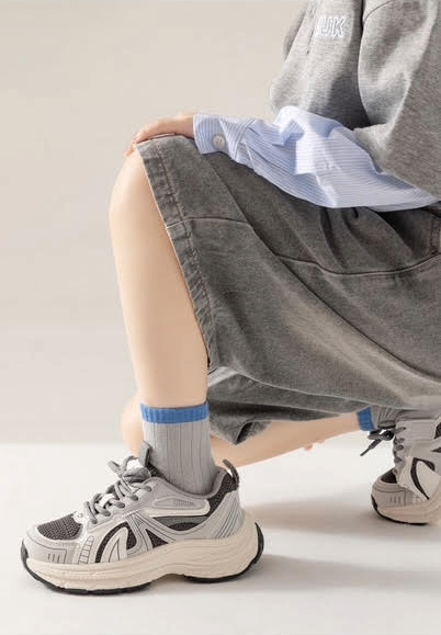 Boy's Color Block Ribbed Crew Socks